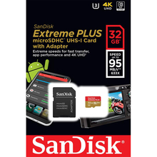 Карта памяти SANDISK Extreme Plus microSDHC 32GB (SDSQXWG-032G-GN6MA)