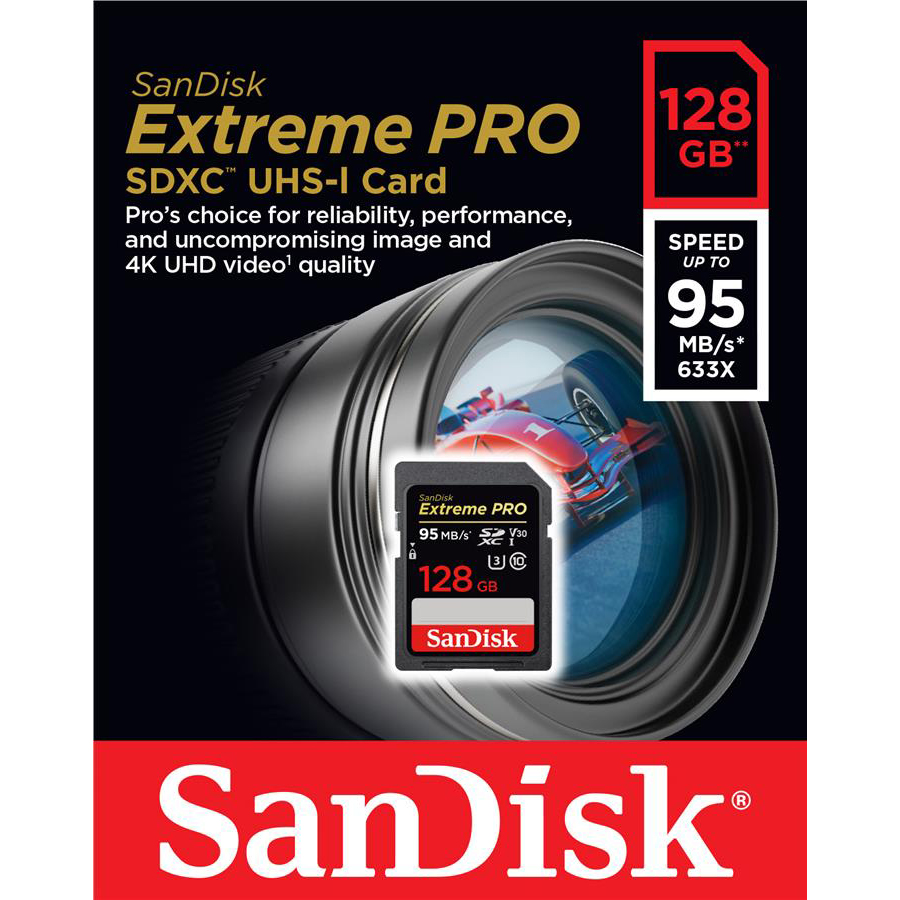 Карта пам'яті SANDISK Extreme Pro SDXC 128 GB (SDSDXXG-128G-GN4IN) Тип карти SDXC