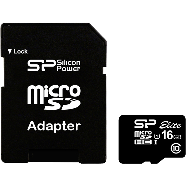 

Карта памяти Silicon Power 16GB microSDHC C10 UHS-I Elite + адаптер (SP016GBSTHBU1V10SP), 16GB microSDHC C10 UHS-I Elite