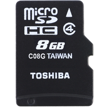 Карта памяти TOSHIBA M102 microSDHC 8 GB Class 4 (THN-M102K0080M4)