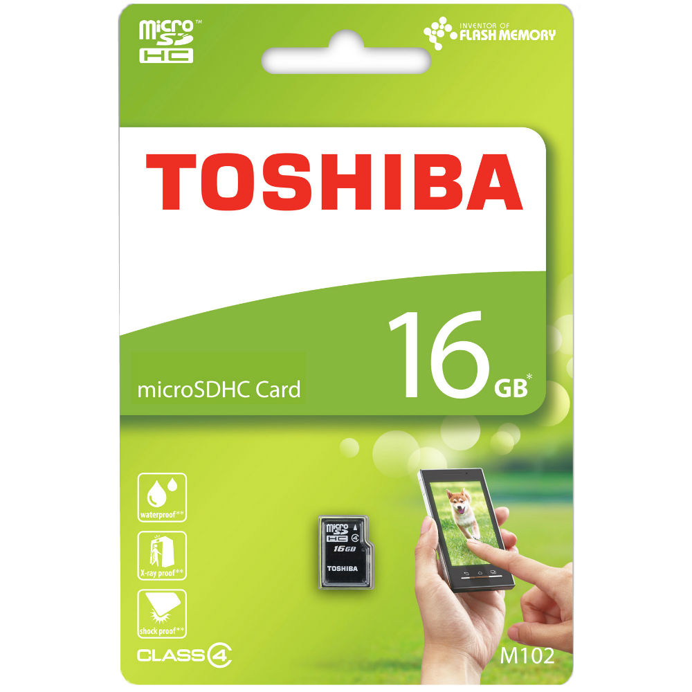 Карта пам'яті TOSHIBA microSDHC 16 Gb Class 4 THN-M102K0160M4 Тип карти micro-SDНС