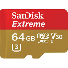 Карта памяти SANDISK microSDXC 64GB Extreme A1 C10 V30 UHS-I U3 (SDSQXAF-064G-GN6MA)