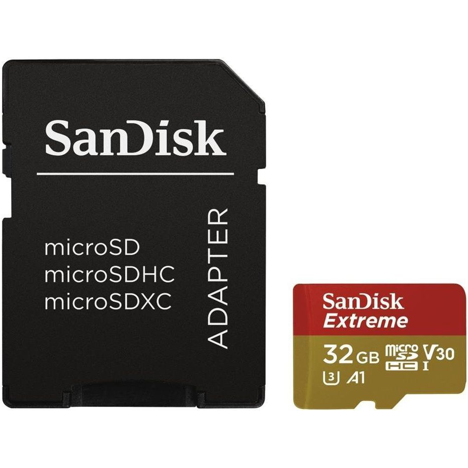 Карта памяти SANDISK microSDHC 32GB ExtremeAction A1 C10 V30 UHS-I U3 (SDSQXAF-032G-GN6AA)