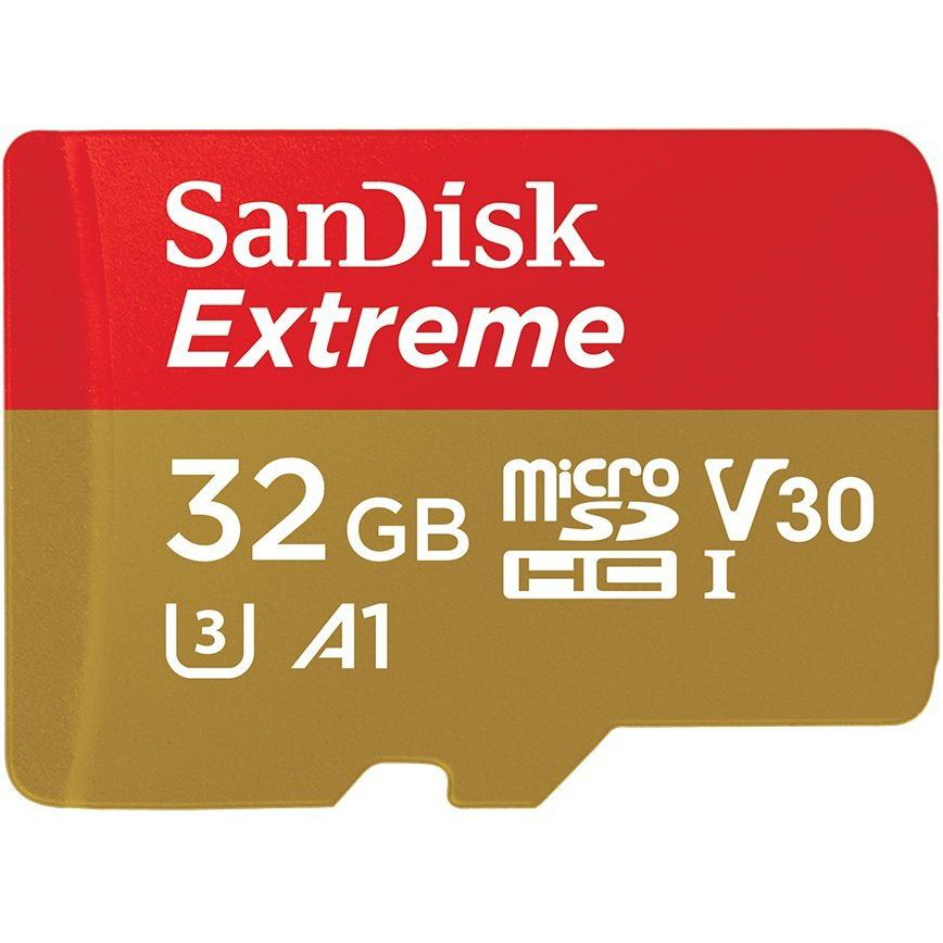 Карта памяти SANDISK microSDHC 32GB ExtremeAction A1 C10 V30 UHS-I U3 (SDSQXAF-032G-GN6AA) Тип карты micro-SDНС