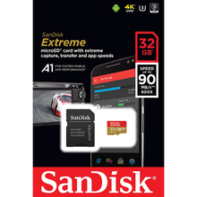 Карта пам'яті SANDISK microSDHC 32GB Extreme A1 C10 V30 UHS-I U3 (SDSQXAF-032G-GN6MA)