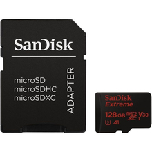 Карта пам'яті SANDISK microSDXC 128GB Extreme A1 C10 V30 UHS-I U3 (SDSQXAF-128G-GN6MA)