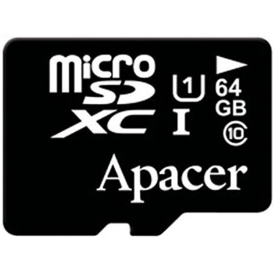 Карта пам'яті APACER microSDXC 64GB UHS-I U1 (AP64GMCSX10U1-R)