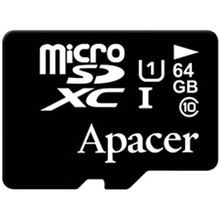 Карта памяти APACER microSDXC 64GB UHS-I U1 (AP64GMCSX10U1-R)