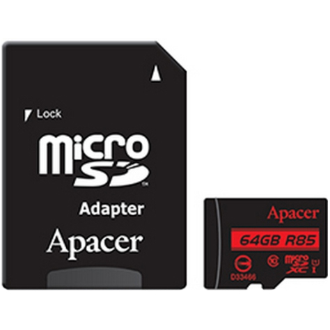 Карта памяти APACER microSDXC 64GB UHS-I U1 (AP64GMCSX10U5-R)