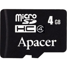 Карта памяти APACER microSDHC 4GB Class 4 (AP4GMCSH4-RA)