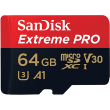 Карта памяти SANDISK microSDXC 64GB Extreme Pro A1 C10 V30 U3 (SDSQXCG-064G-GN6MA)