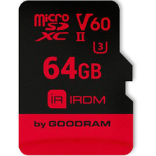 Карта пам'яті GOODRAM microSDXC 64GB IRDM UHS II V60 U3 (IR-M6BA-0640R11)