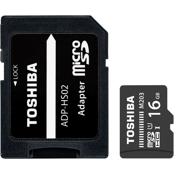 Карта памяти TOSHIBA microSDHC 16GB UHS-I M203 U1 (THN-M203K0160EA)