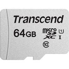 64 гб Карта памяти TRANSCEND microSDXC 300S 64GB UHS-I U1 (TS64GUSD300S)