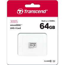 Карта пам'яті TRANSCEND microSDXC 300S 64GB UHS-I U1 (TS64GUSD300S)