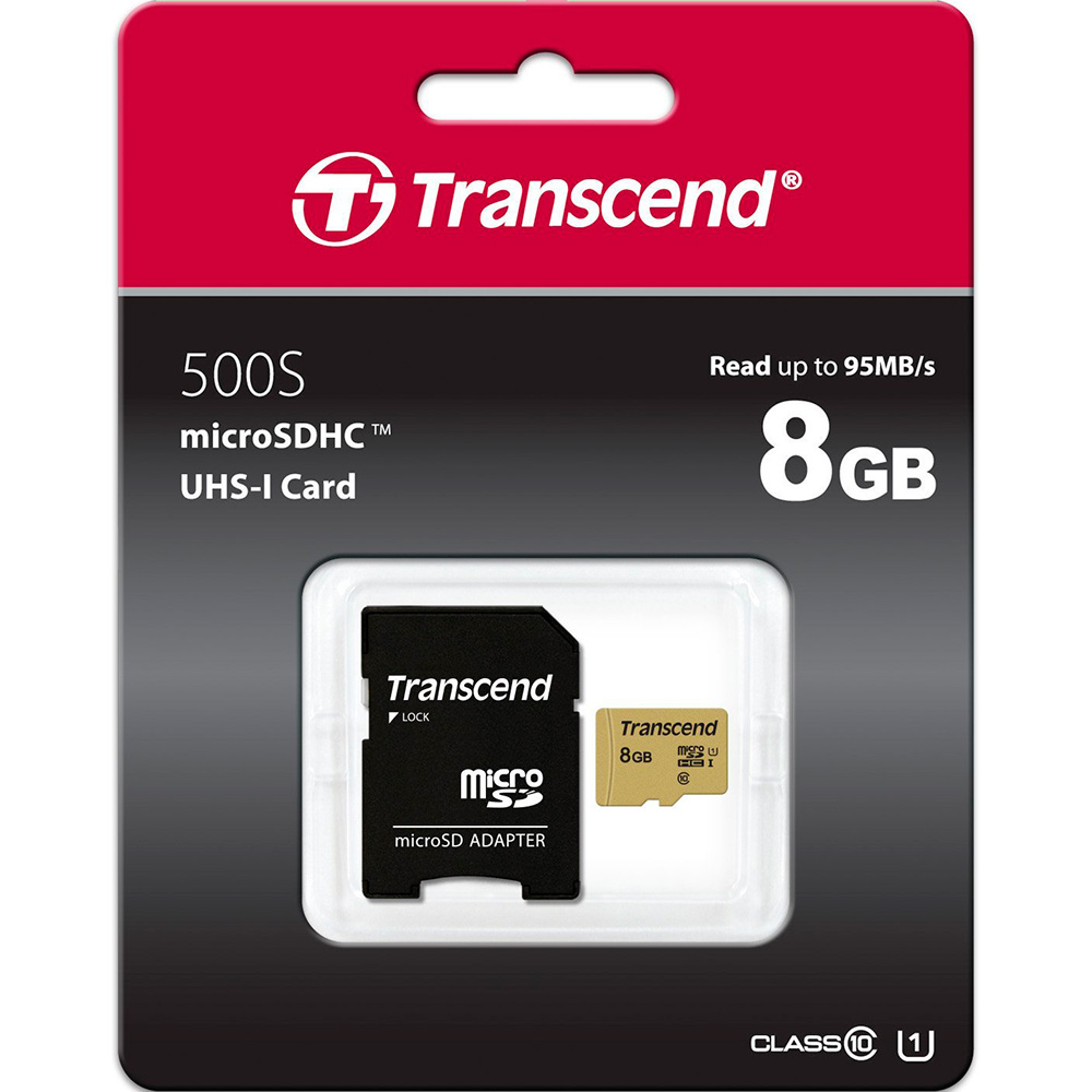 Карта памяти TRANSCEND microSDHC 500S 8GB UHS-I UI (TS8GUSD500S) Тип карты micro-SDНС