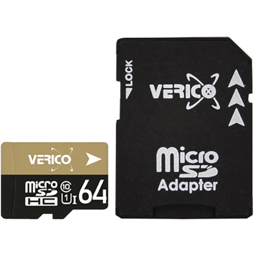 

Карта памяти VERICO MicroSDXC 64GB Class 10 UHS-1 (1MCOV-MAX963-NN), Verico MicroSDXC 64GB Class 10 (UHS-1)+SD adapter
