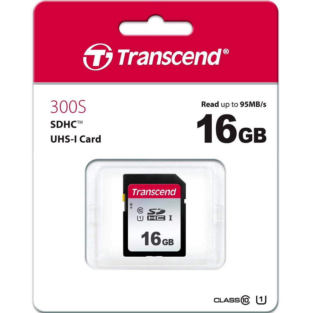 Карта памяти TRANSCEND SDHC 300S 16GB UHS-I U3 (TS16GSDC300S) Тип карты SDHC