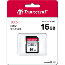 Карта памяти TRANSCEND SDHC 300S 16GB UHS-I U3 (TS16GSDC300S)