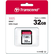 Карта памяти TRANSCEND SDHC 300S 32GB UHS-I U3 (TS32GSDC300S)