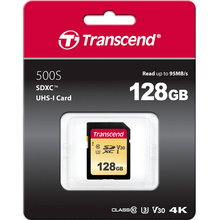 Карта пам'яті TRANSCEND SDXC 500S 128GB UHS-I U3 (TS128GSDC500S)