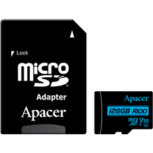 Карта памяти APACER microSDXC 128GB UHS-I (U3) V30 (AP128GMCSX10U7-R)