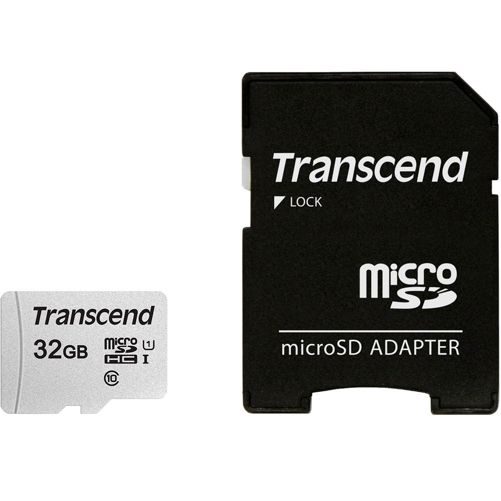 Карта пам'яті TRANSCEND microSDHC 32GB 300S UHS-I (U1) (TS32GUSD300S-A)