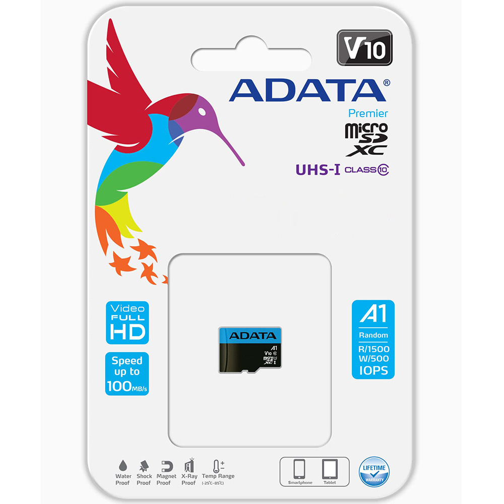 Карта пам'яті ADATA microSDXC 64GB C10 UHS-I (AUSDX64GUICL10-R) Тип карти micro-SDXC