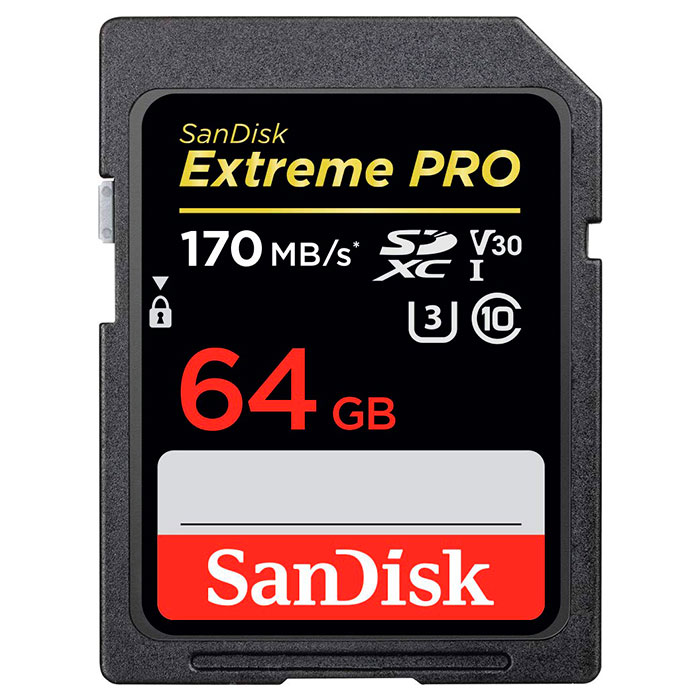 

Карта памяти SANDISK SDXC 64GB Extreme Class 10 PRO V30 UHS-I U3 (SDSDXXY-064G-GN4IN), SDXC 64GB Extreme PRO V30 UHS-I U3 170MB/s