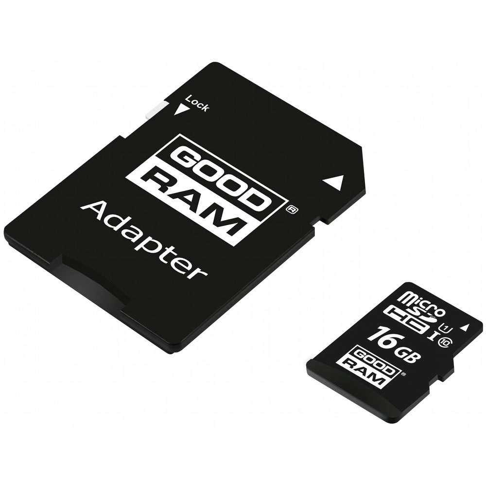 Карта пам'яті GOODRAM microSDHC 16GB Class 10 UHS I + ad (M1AA-0160R12) Об'єм пам'яті 16 Гб