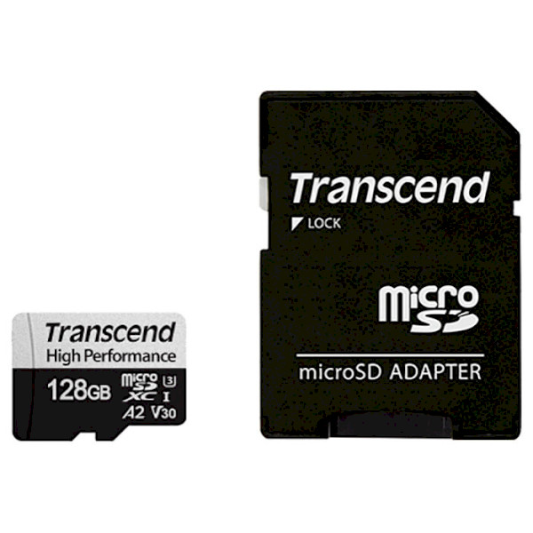 

Карта памяти TRANSCEND microSDXC 128GB 330S UHS-I U3 (TS128GUSD330S), microSDHC 330S 128GB UHS-I U3 A2