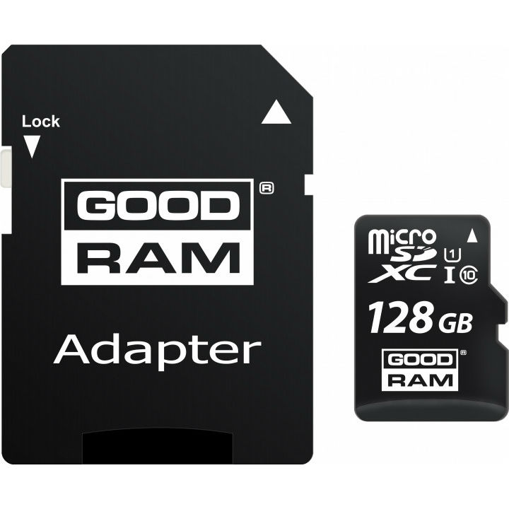 Карта пам'яті GOODRAM microSDXC 128GB Class 10 UHS I+ adapter (M1AA-1280R12)