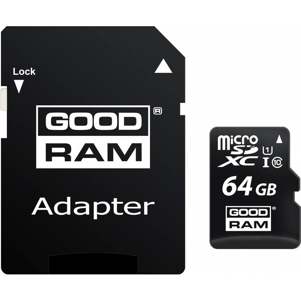 Карта пам'яті GOODRAM microSDXC 64GB Class 10 UHS I (M1AA-0640R12) Тип карти micro-SDXC