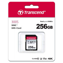 Карта пам'яті TRANSCEND SDXC 256GB 300S UHS-I U3 (TS256GSDC300S)