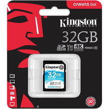 Карта памяти KINGSTON SDHC 32 GB Canvas Go (90R/45W) CL10 U3 V30 (SDG/32GB)