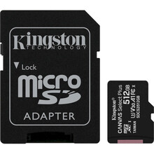 Купити у Дніпрі - Карта пам'яті KINGSTON microSDXC 512Gb Canvas Select + Class 10 UHS-I U3 V30 A1 + SD-adapter (SDCS2/512GB)