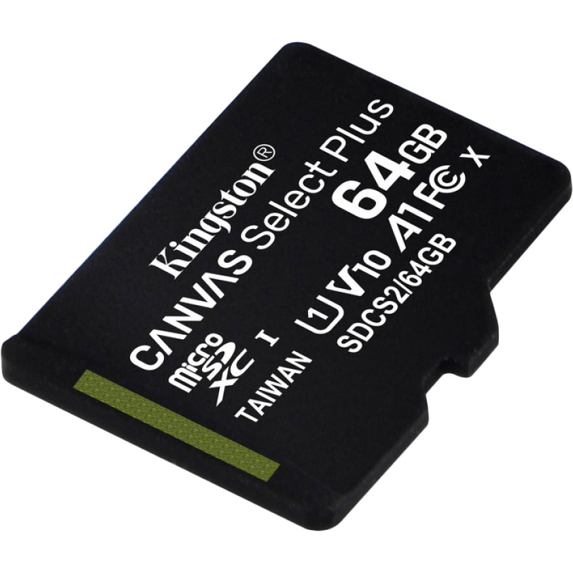 Карта пам'яті KINGSTON microSDXC 64Gb Canvas Select+ A1 (R100/W10) (SDCS2/64GBSP) Тип карти micro-SDXC