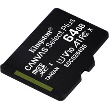 Карта пам'яті KINGSTON microSDXC 64Gb Canvas Select+ A1 (R100/W10) (SDCS2/64GBSP)