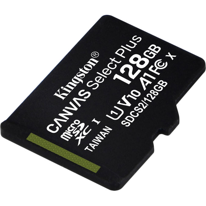 Карта пам'яті KINGSTON microSDXC 128Gb Canvas Select+ A1 (R100/W85) (SDCS2/128GBSP) Тип карти micro-SDXC