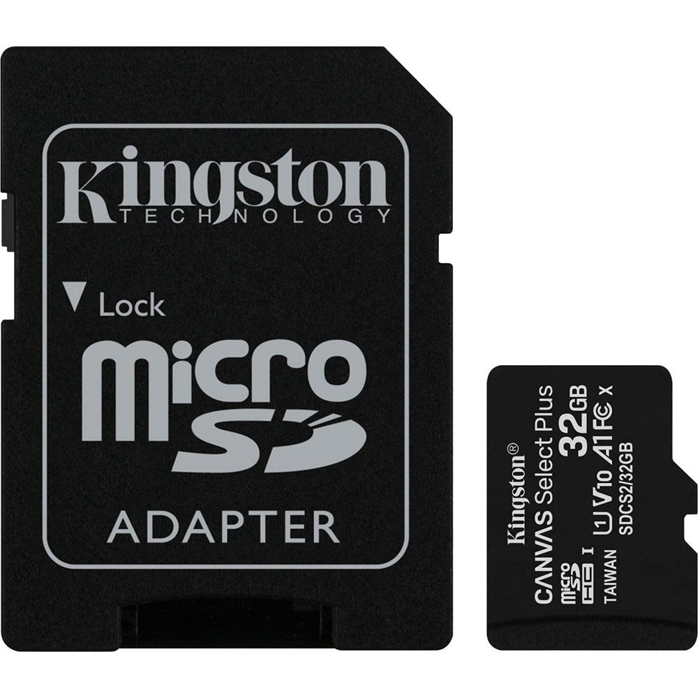 Карта памяти KINGSTON 32GB micro SDHC (SDCS2/32GB-2P1A)