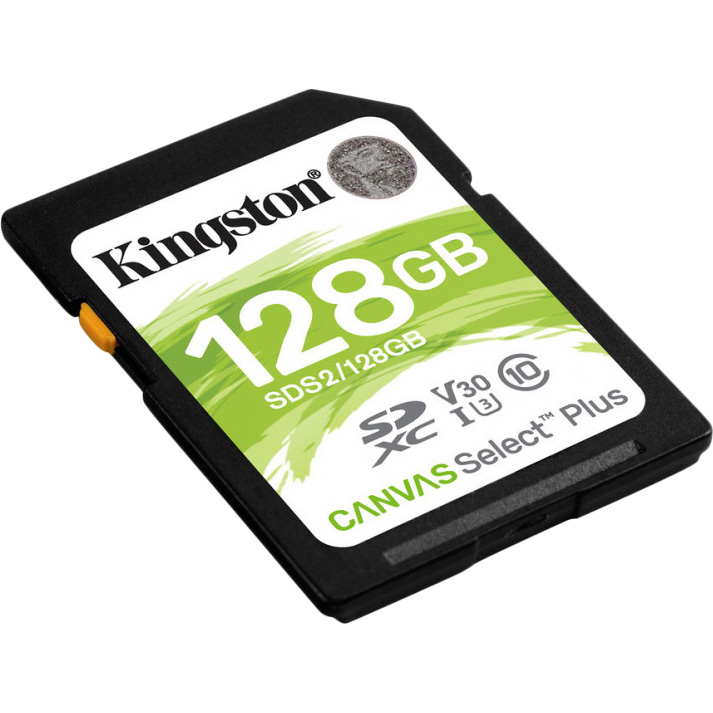 Карта пам'яті KINGSTON SDXC 128GB Canvas Select Plus Class 10 UHS-I U3 (SDS2/128GB) Тип карти SDXC