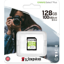 Карта пам'яті KINGSTON SDXC 128GB Canvas Select Plus Class 10 UHS-I U3 (SDS2/128GB)