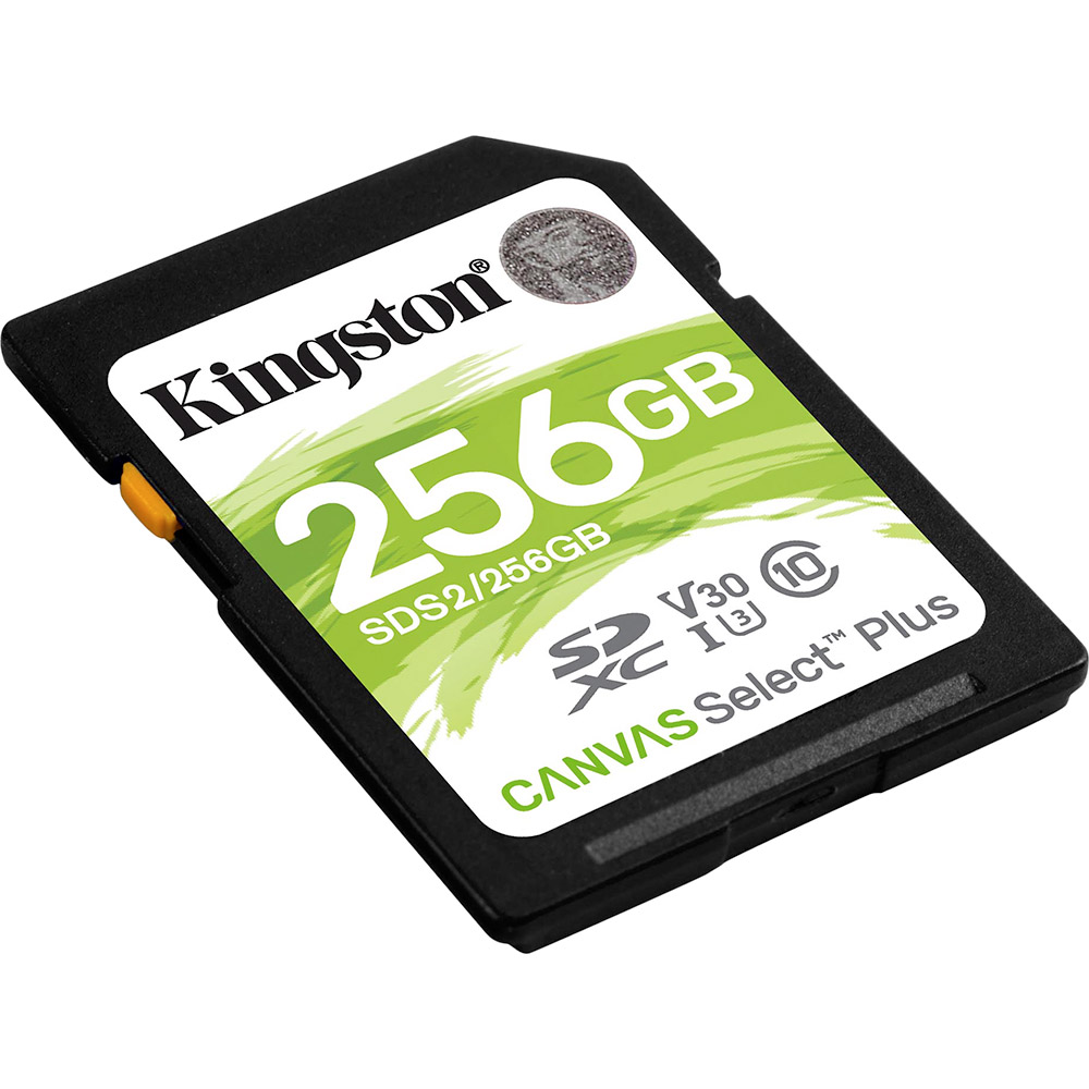 Карта памяти KINGSTON SDXC 256GB Canvas Select Plus C10 UHS-I (SDS2/256GB) Тип карты SDXC