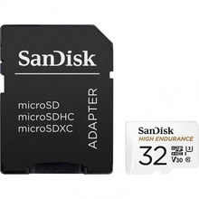 Флеш карта Карта пам'яті SANDISK microSDHC 32GB High Endurance C10 UHS-I U3 (SDSQQNR-032G-GN6IA)