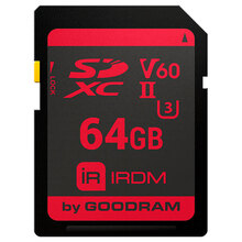 64 гб Карта памяти GOODRAM SDXC 64Gb IRDM V60 UHS-II U3 (IR-S6B0-0640R11)