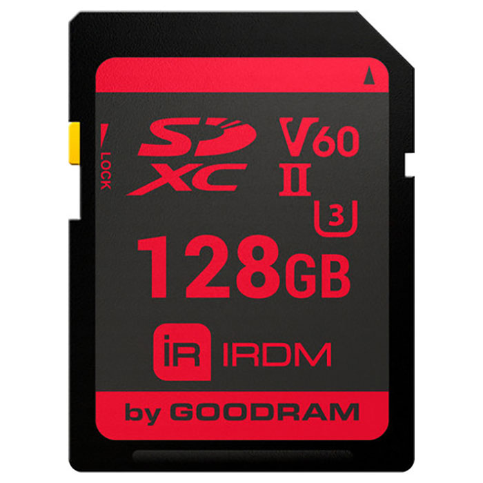 Карта памяти GOODRAM SDXC 128Gb IRDM V60 UHS-II U3 (IR-S6B0-1280R11)