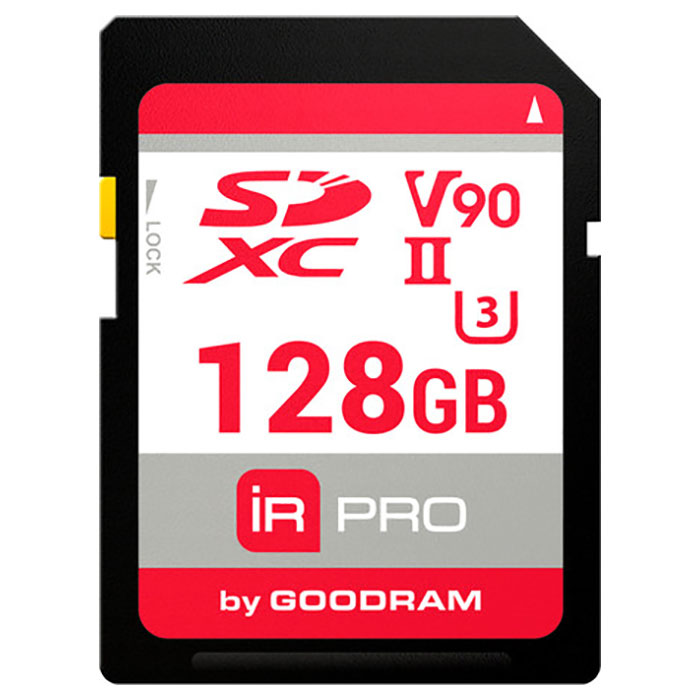 Карта пам'яті GOODRAM SDXC 128Gb IRDM PRO V90 UHS-II U3 (IRP-S9B0-1280R11)