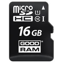 Карта памяти GOODRAM microSDHC 16GB Class 10 + USB-cardreader/SD-adapter (M1A4-0160R12)