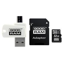 Карта пам'яті GOODRAM microSDHC 32GB UHS-I Class 10 + USB-cardreader/SD-adapter (M1A4-0320R12)