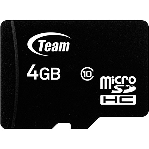 Карта пам'яті TEAM Micro SDHC 4GB Class 10 (TUSDH4GCL1003) Тип карти micro-SDНС